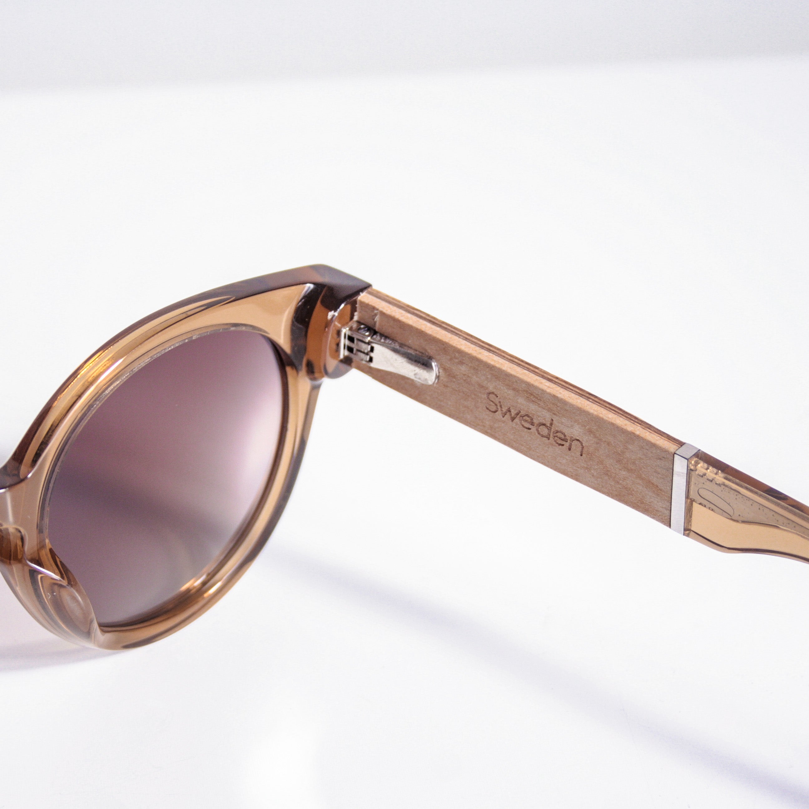 Round sunglasses female yellow