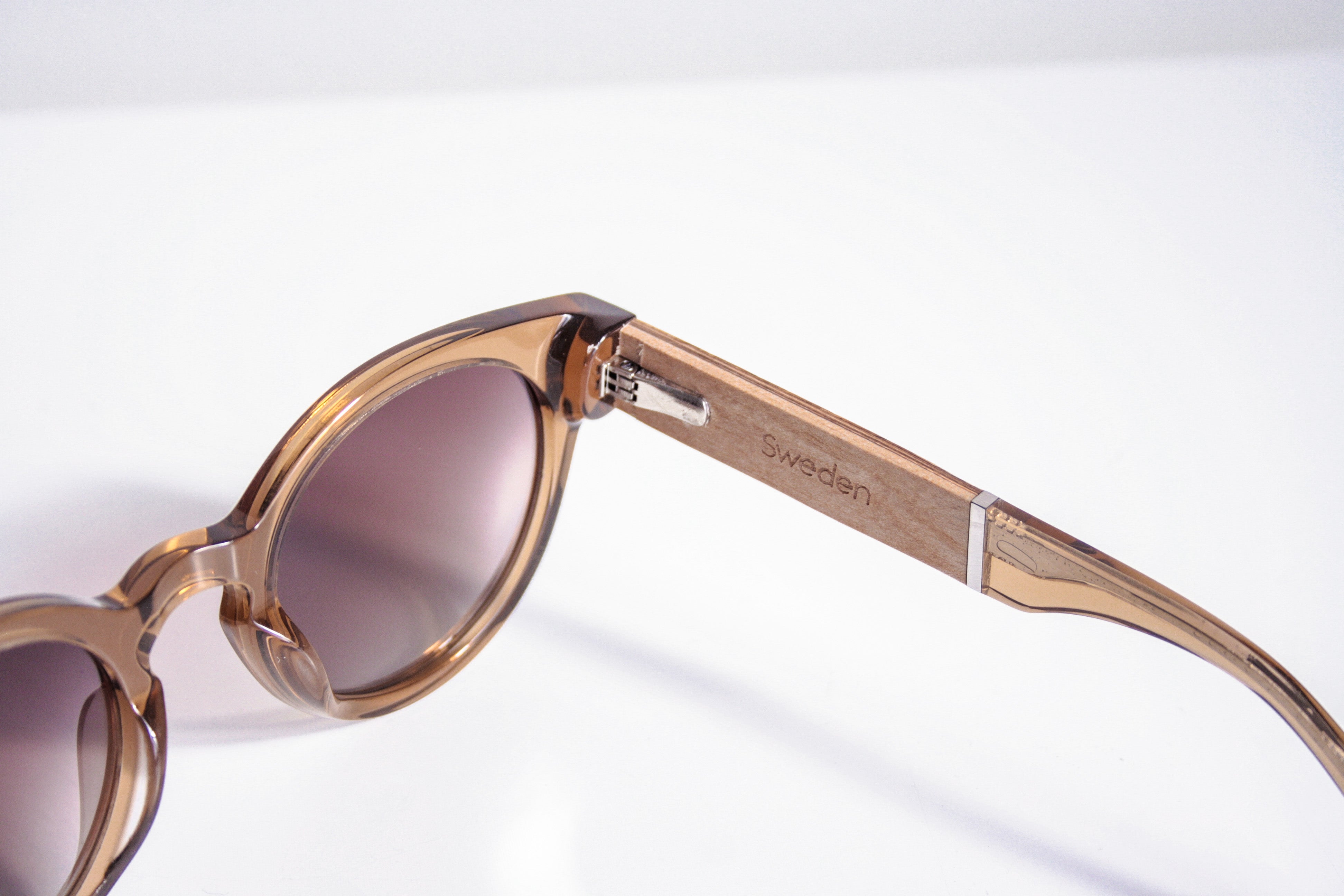 Round sunglasses female yellow