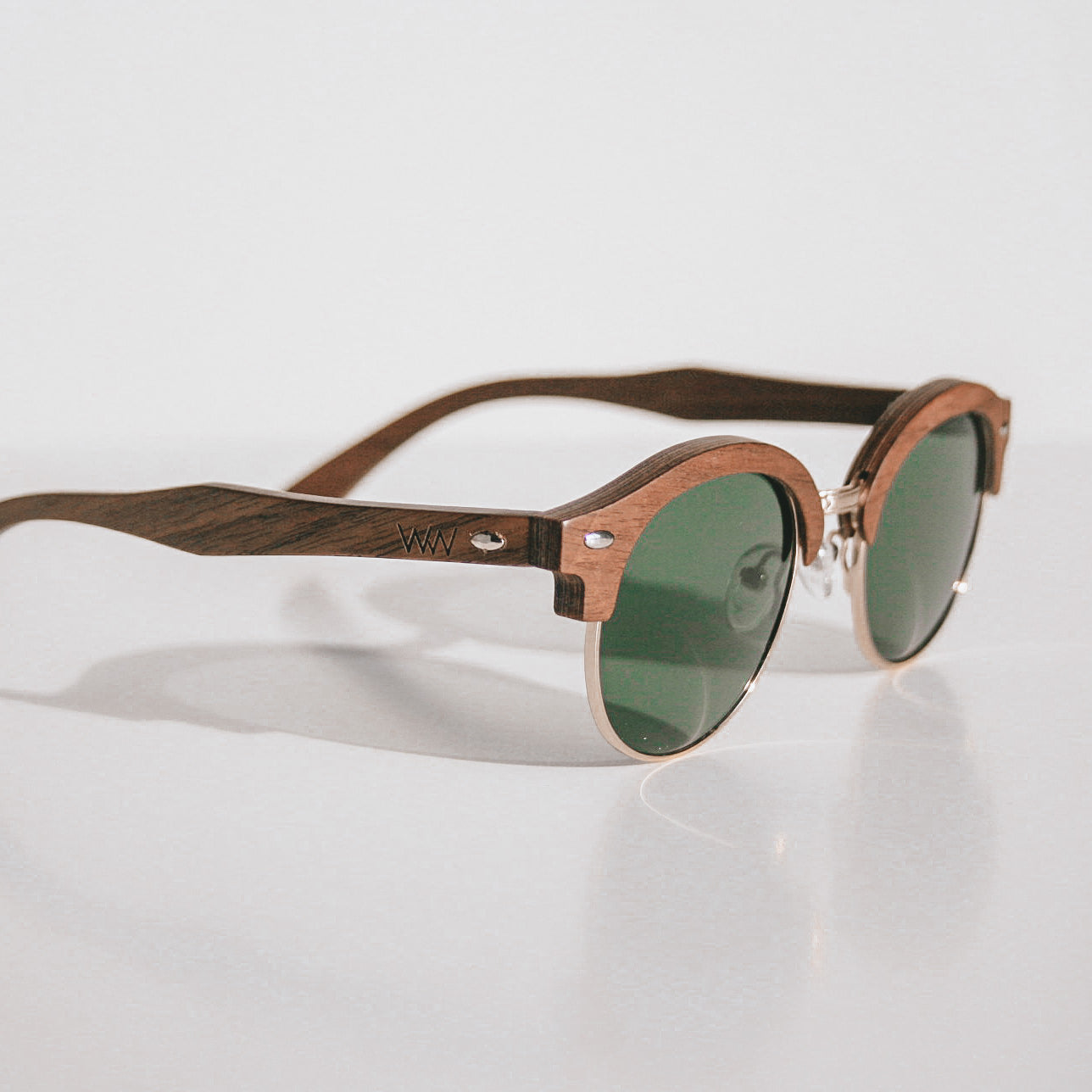 Round sunglasses, grön lins