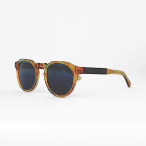Solglasögon i bio-acetate WA08 - Neon Yellow / Walnut