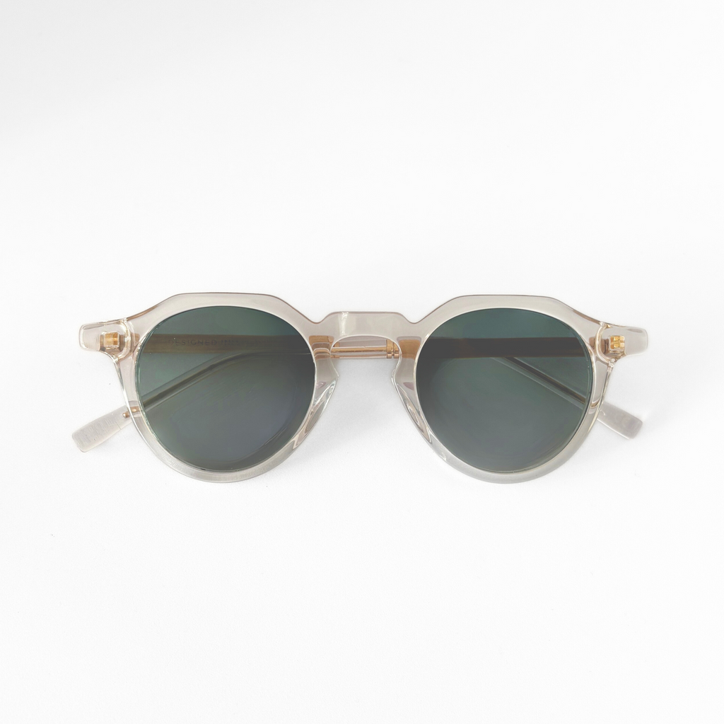 Bio-acetate sunglasses WA11 - Crystal Clear / Oak