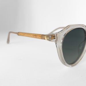 Bio-acetate sunglasses WA11 - Crystal Clear / Oak