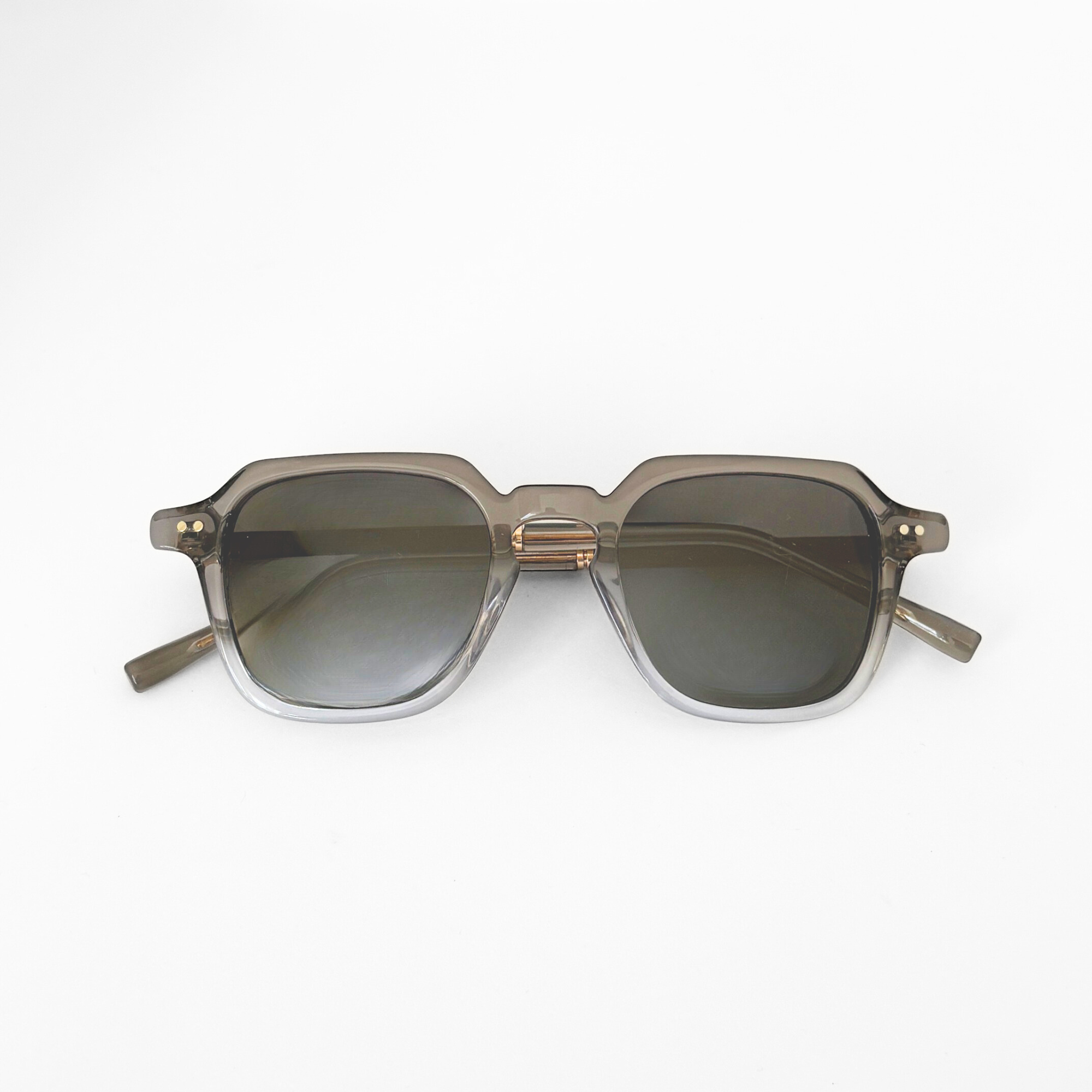 Acetate Sunglasses - WA12 - Faded Grey / Walnut