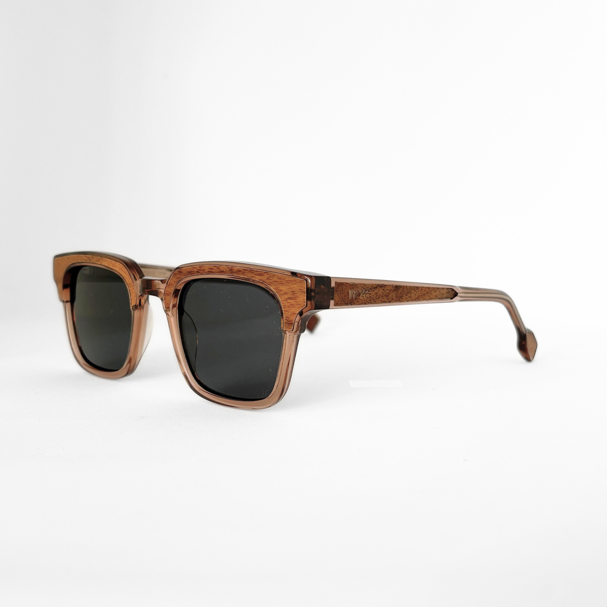 Acetate Sunglasses - WA13 - Taupe / Walnut