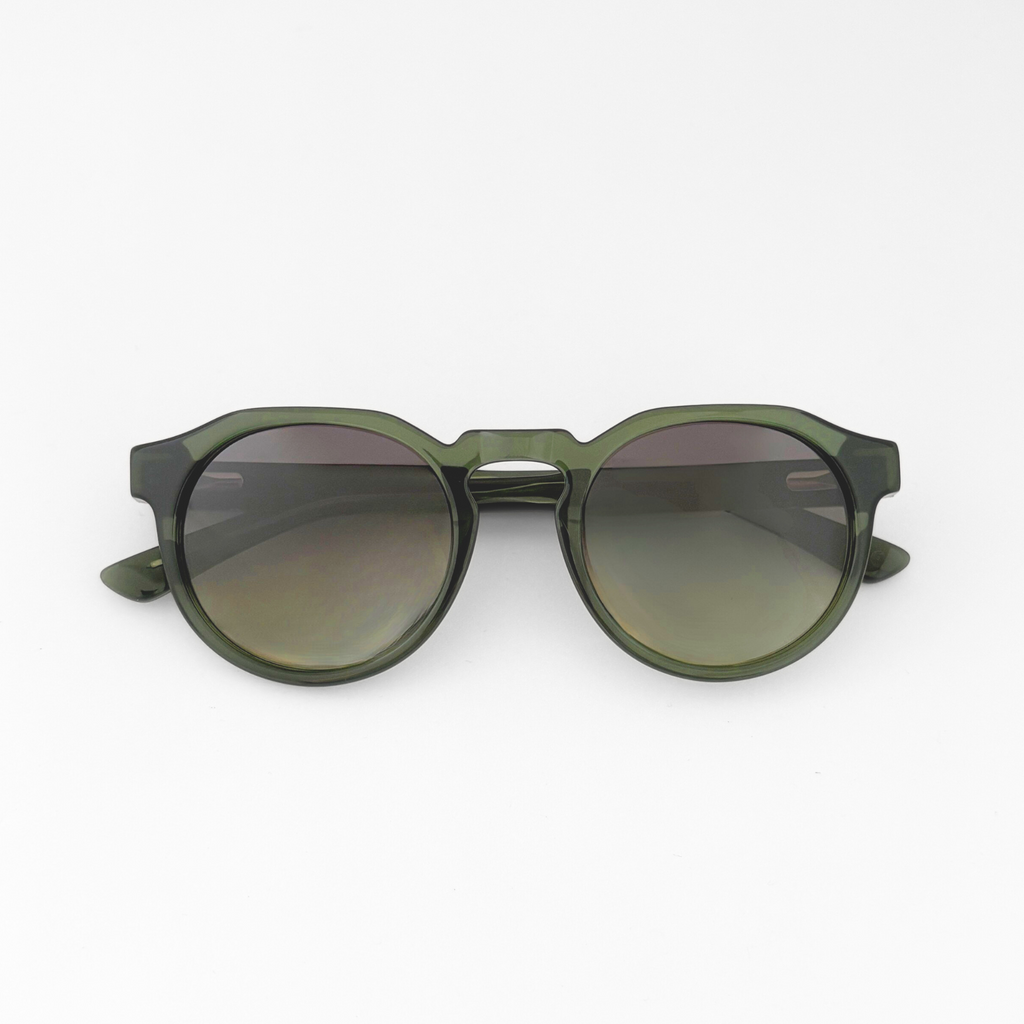 Solglasögon i bio-acetate WA08 - Olive Green / Ebony