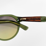 Solglasögon i bio-acetate WA08 - Olive Green / Ebony