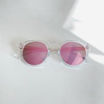 Wooden Sunglasses - WA08 - Crystal Clear / Zebrawood