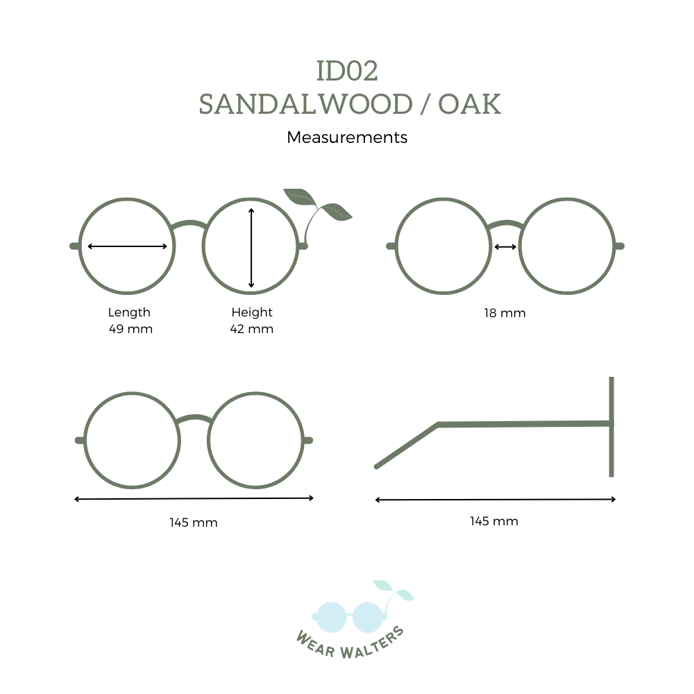 Solglasögon i trä - ID02 - Sandalwood / Oak