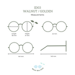 Solglasögon i trä - ID03 - Walnut / Golden