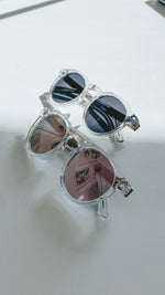 Wooden Sunglasses - WA08 - Crystal Clear / Zebrawood
