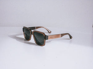 Wooden Sunglasses - WA06 - Earl Grey / Walnut