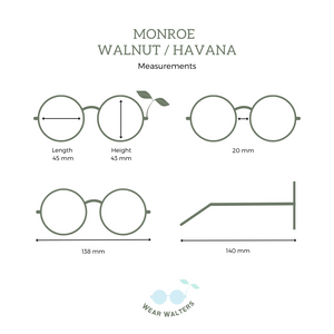 Solglasögon i trä - Monroe - Walnut / Havana