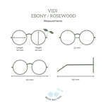 Wooden Sunglasses - Vidi - Ebony / Rosewood