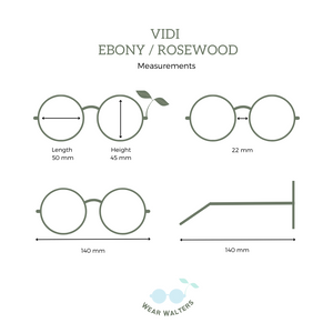 Solbriller i træ - Vidi - Ebony / Rosewood /