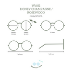 Solbriller i bio-acetat - WA01 - Honey Champagne / Rosewood