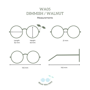 Solglasögon i bio-acetate WA05 - Dimmish / Walnut