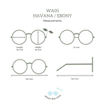 Solglasögon i bio-acetate WA05 - Havana / Ebony