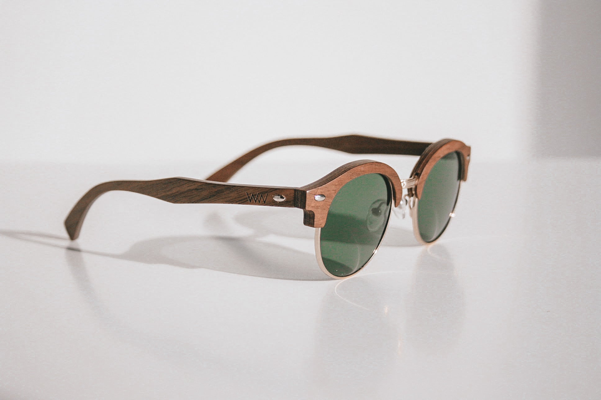 Round sunglasses, grön lins