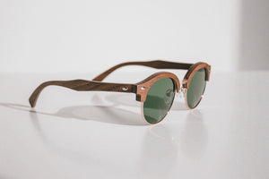 Wooden Sunglasses - ID03 - Walnut / Golden