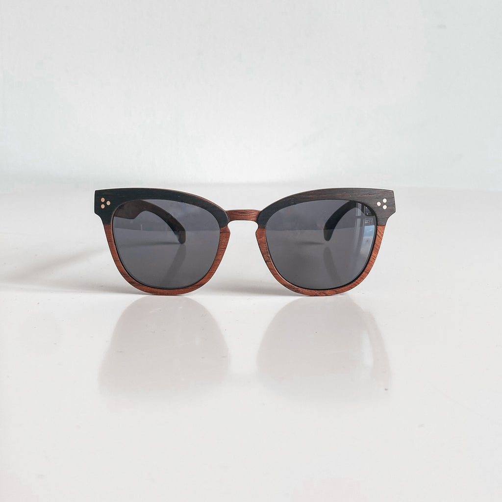 Wooden Sunglasses - Vejo - Ebony / Rosewood